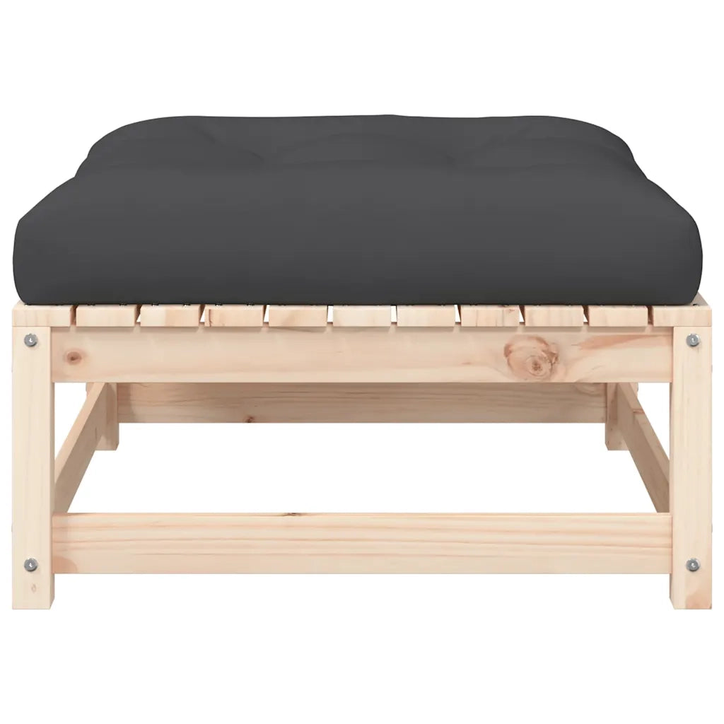 Divano da Giardino Senza Braccioli con Cuscini e Poggiapiedi-Sofa da Giardino-Divano da esterno 102311
