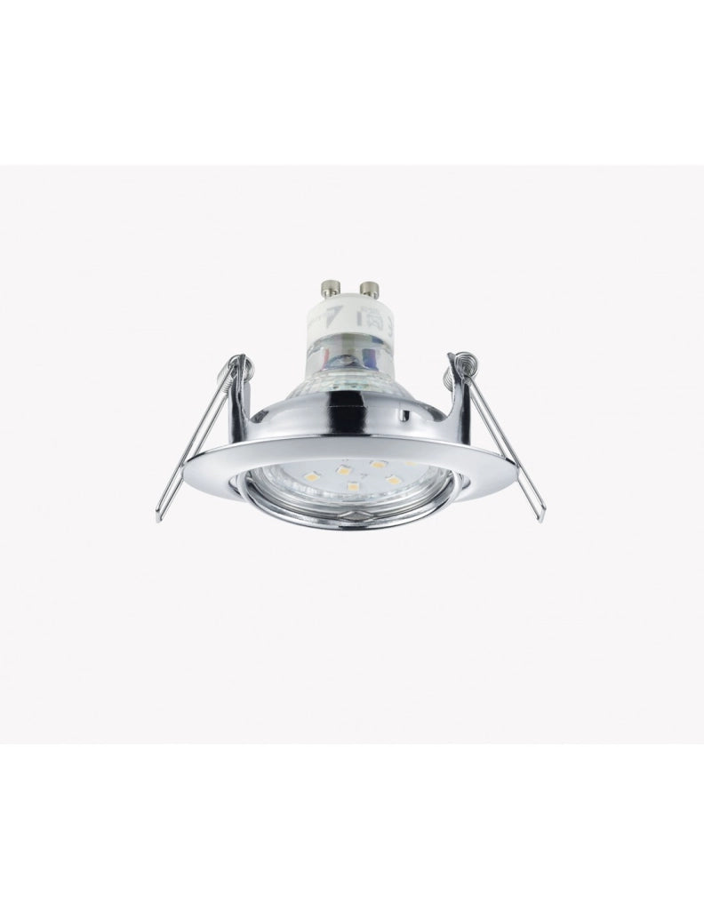 Faretto da Incasso Rotondo Jura 1xGU10 Cromo Ø8 cm Trio Lighting