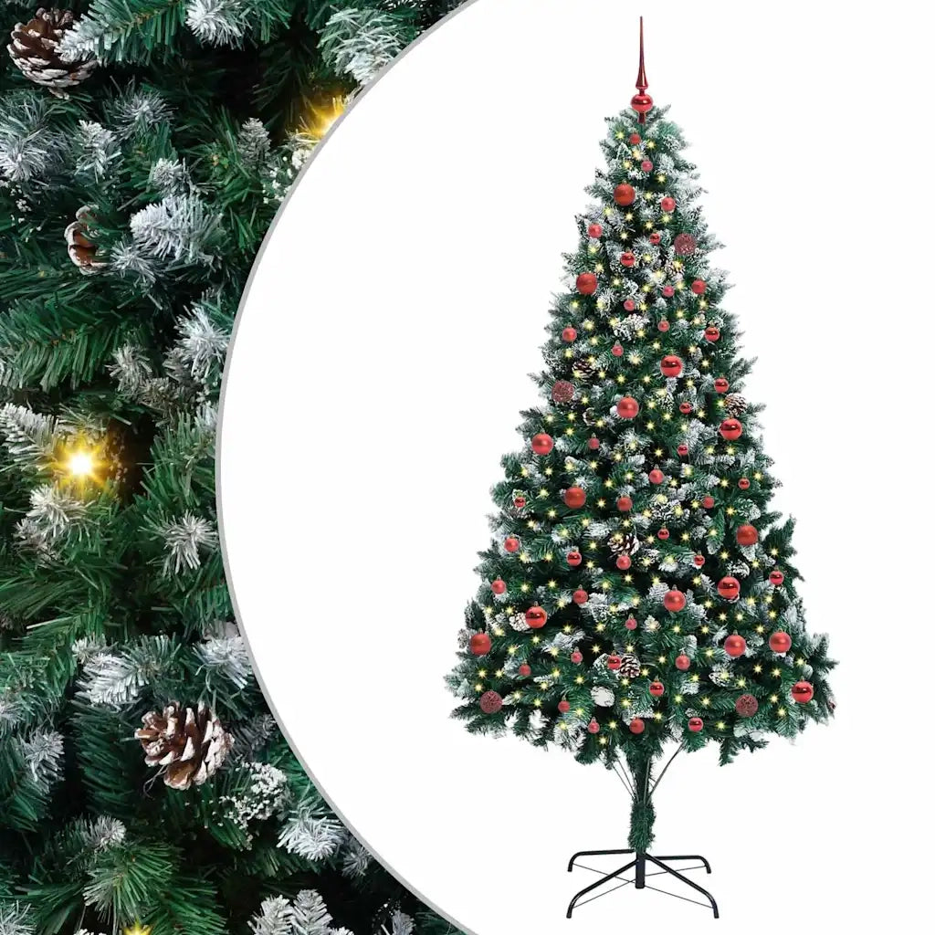 Albero di Natale Artificiale-Albero Natalizio con 300 LED Verde 210 cm 489236