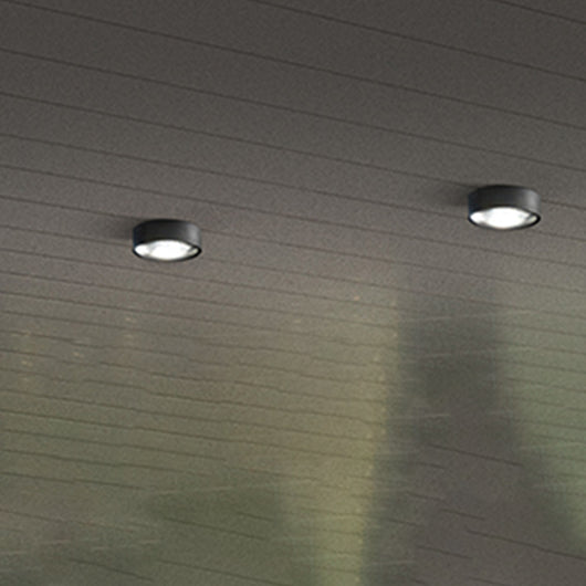 Plafoniera Da Esterno Moderno Fanale Metallo Grigio Grafite Vetro Led 6W 3000K