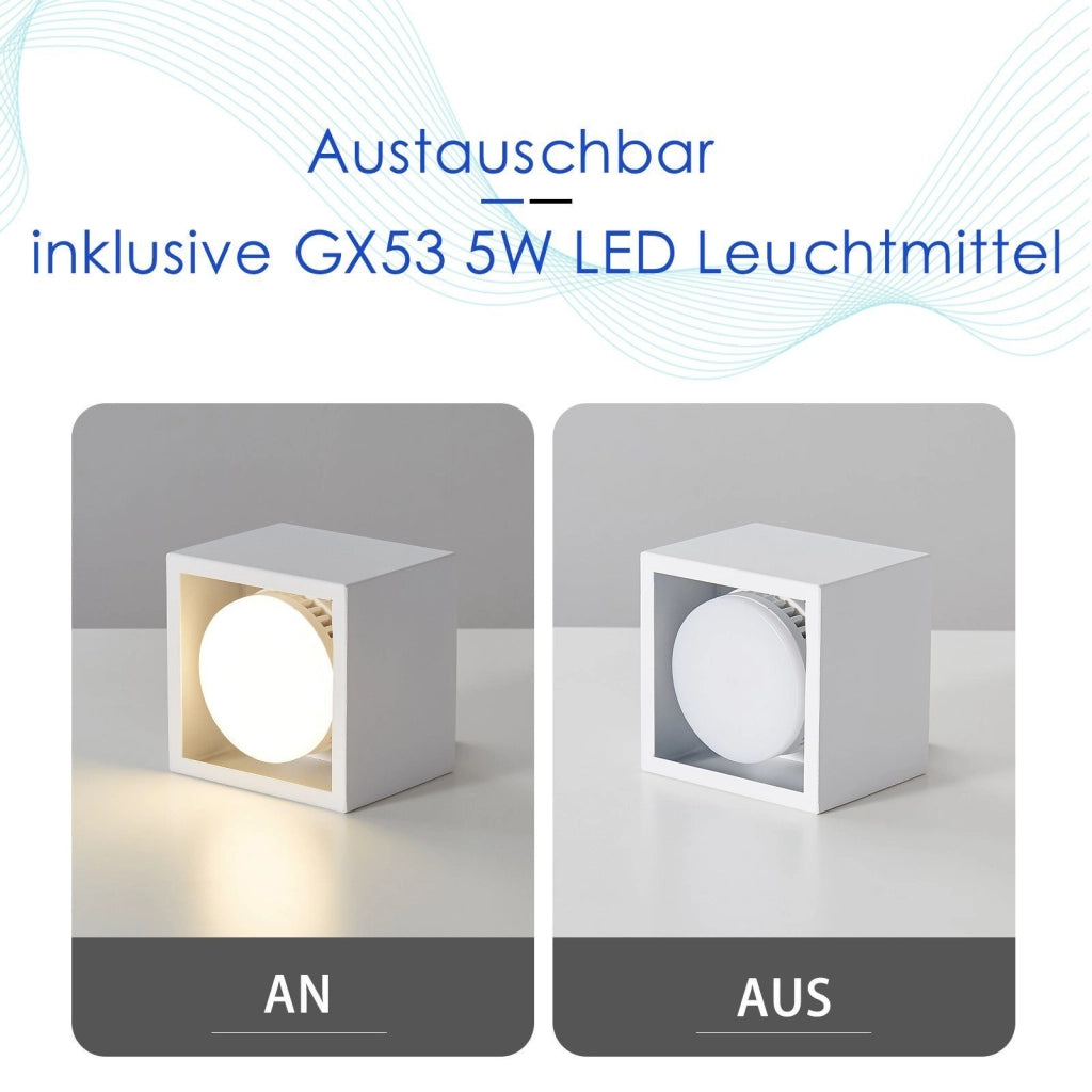 ZMH Faretto da soffitto moderni 1 fiamma GX53 orientabili per soggiorno senza lampadina