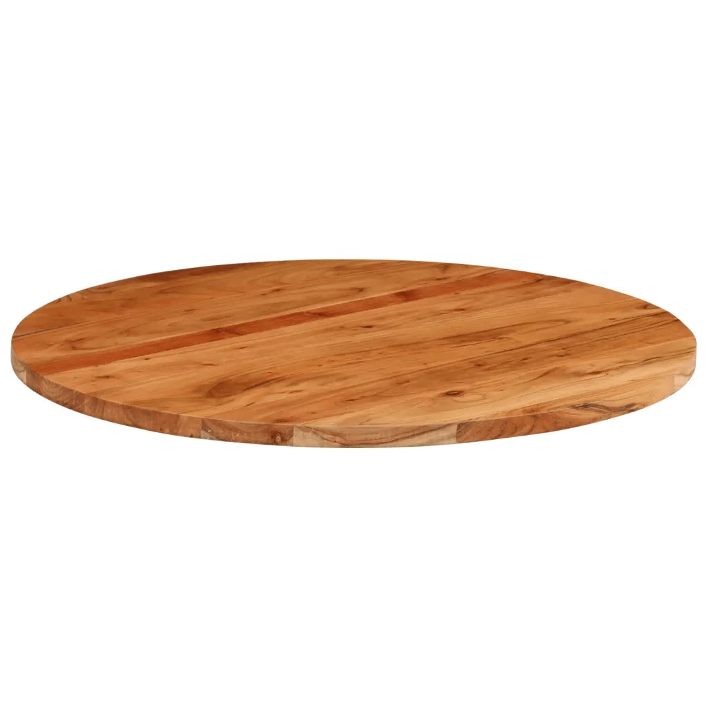 Piano per Tavolo Ã˜90x3,8 cm Rotondo in Legno Massello di Acacia
