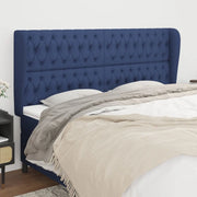 Testiera ad Orecchio-Testata con Orecchie Blu 183x23x118/128 cm in Tessuto 755477