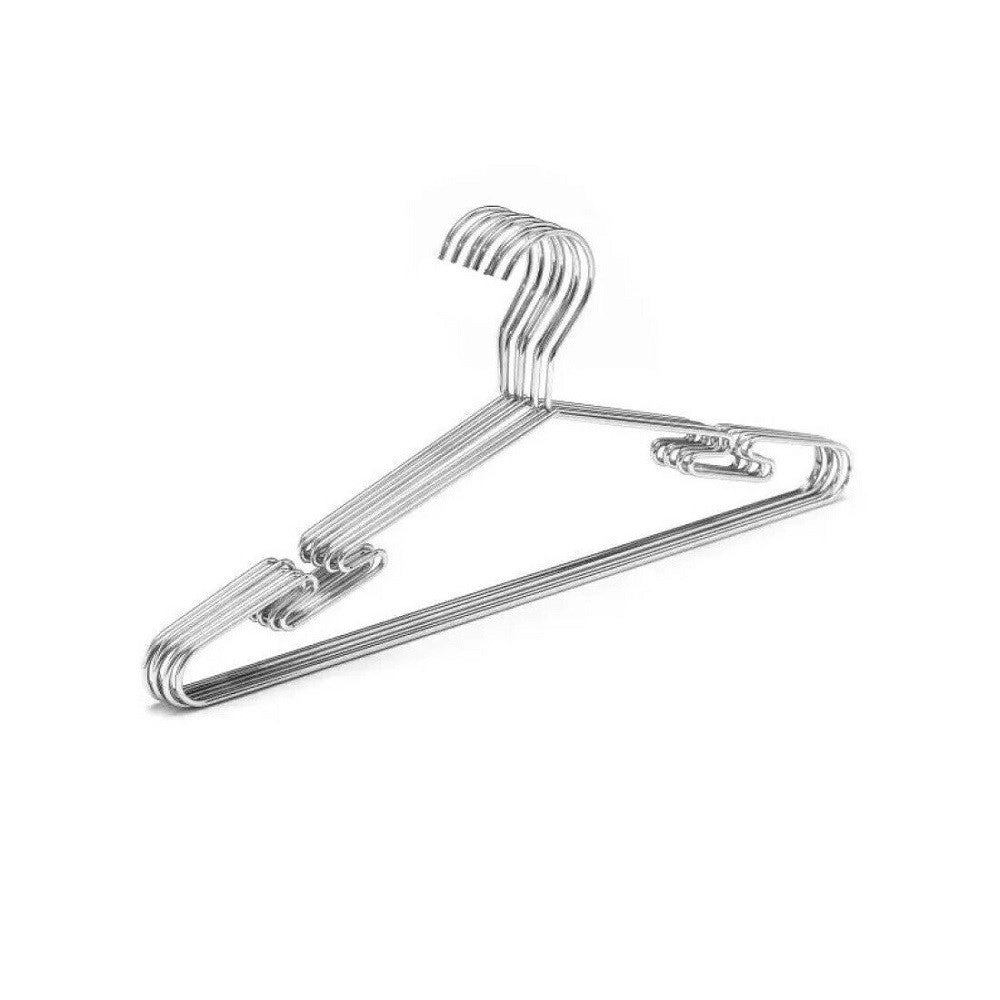 Trade Shop - Set 5 Pezzi Grucce Stampelle Appendiabiti In Metallo Larghe 40cm Art. 10456 -