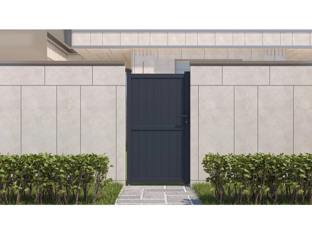 Cancello in alluminio "Maurice" - 101,2 x 180,9 cm - Grigio