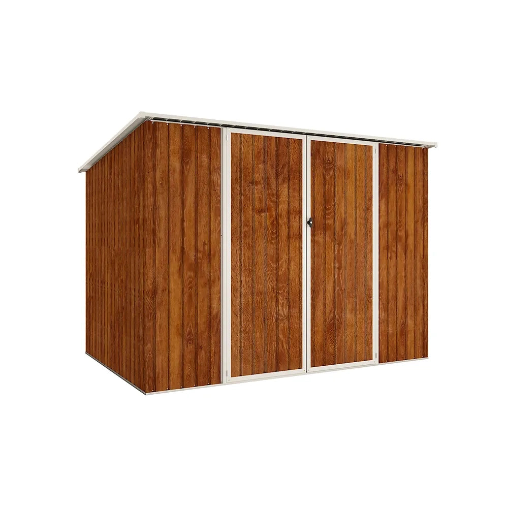 Casetta da giardino in acciaio zincato effetto legno 2,77x1,93xh1,96m - 91kg -5,35 metri quadri