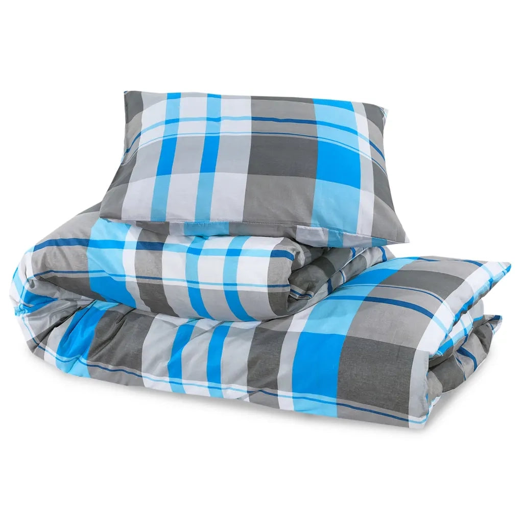 Set Copripiumino Blu e Grigio 200x200 cm in Cotone CFW1504410