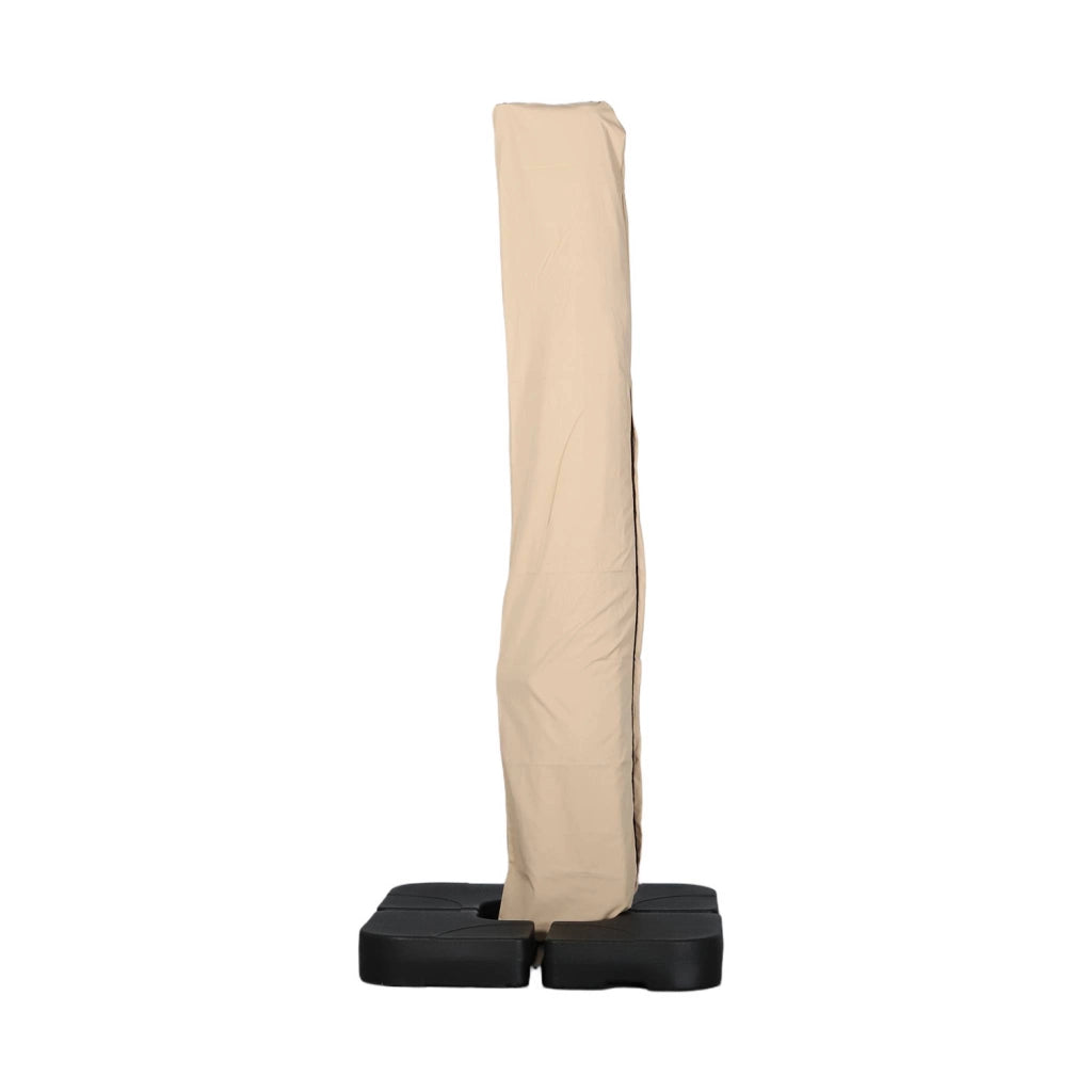 Ombrellone rettangolare eccentrico, 3x4m + piastre di zavorra 50x50cm,