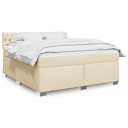 Giroletto a Molle con Materasso Crema 180x200 cm in Tessuto 3288279