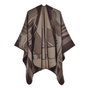 Nuovo scialle da donna, elegante mantellina in cashmere spesso con spacco