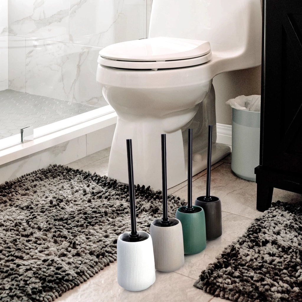KADAX 2x Spazzolino per WC per bagno, in ceramica, giallo, moderno
