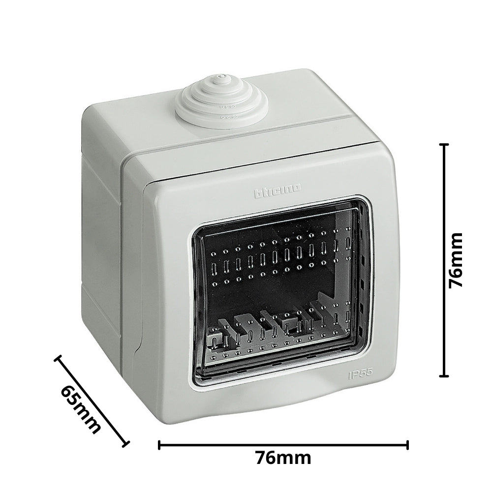 Custodia protettiva bticino 25502 ip55 per 2 moduli matix
