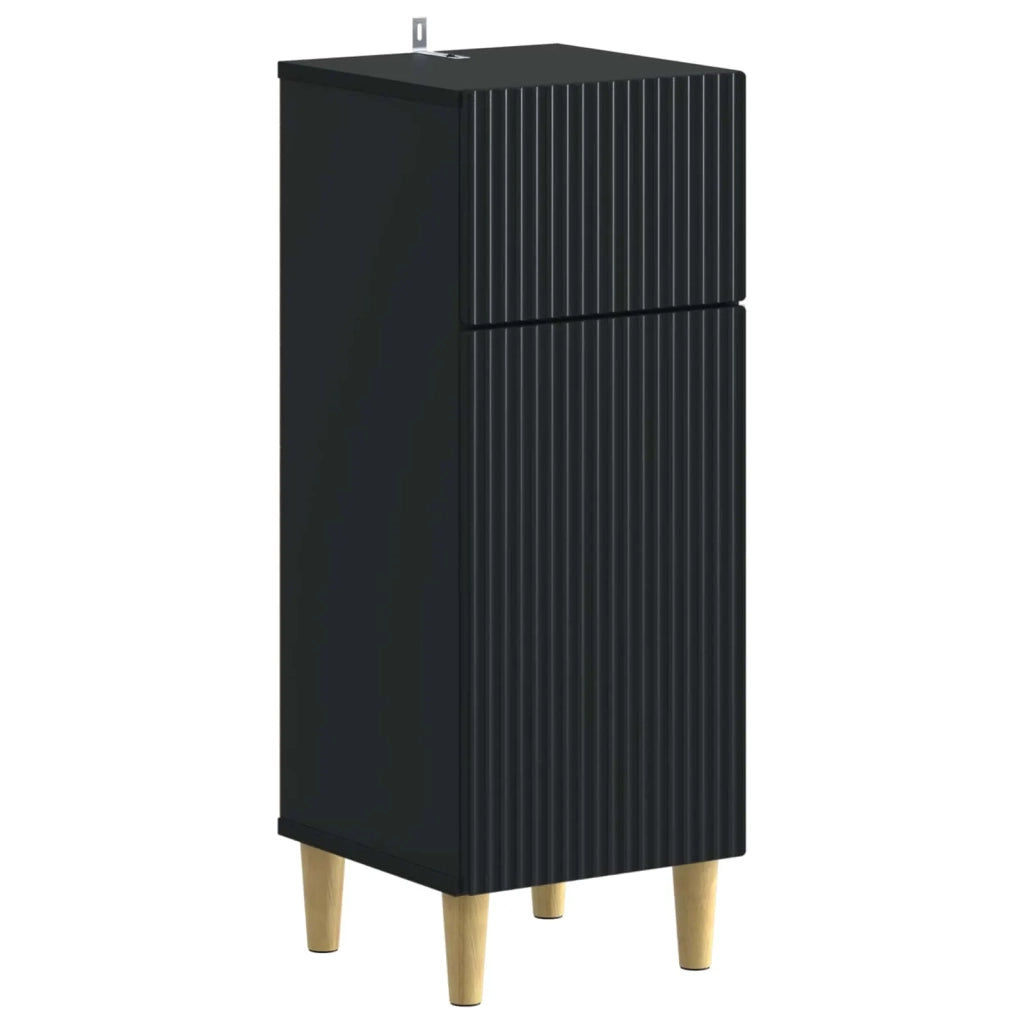 Mobiletto da Bagno ARNHEM Nero 30 x 31 x 80 cm 896606