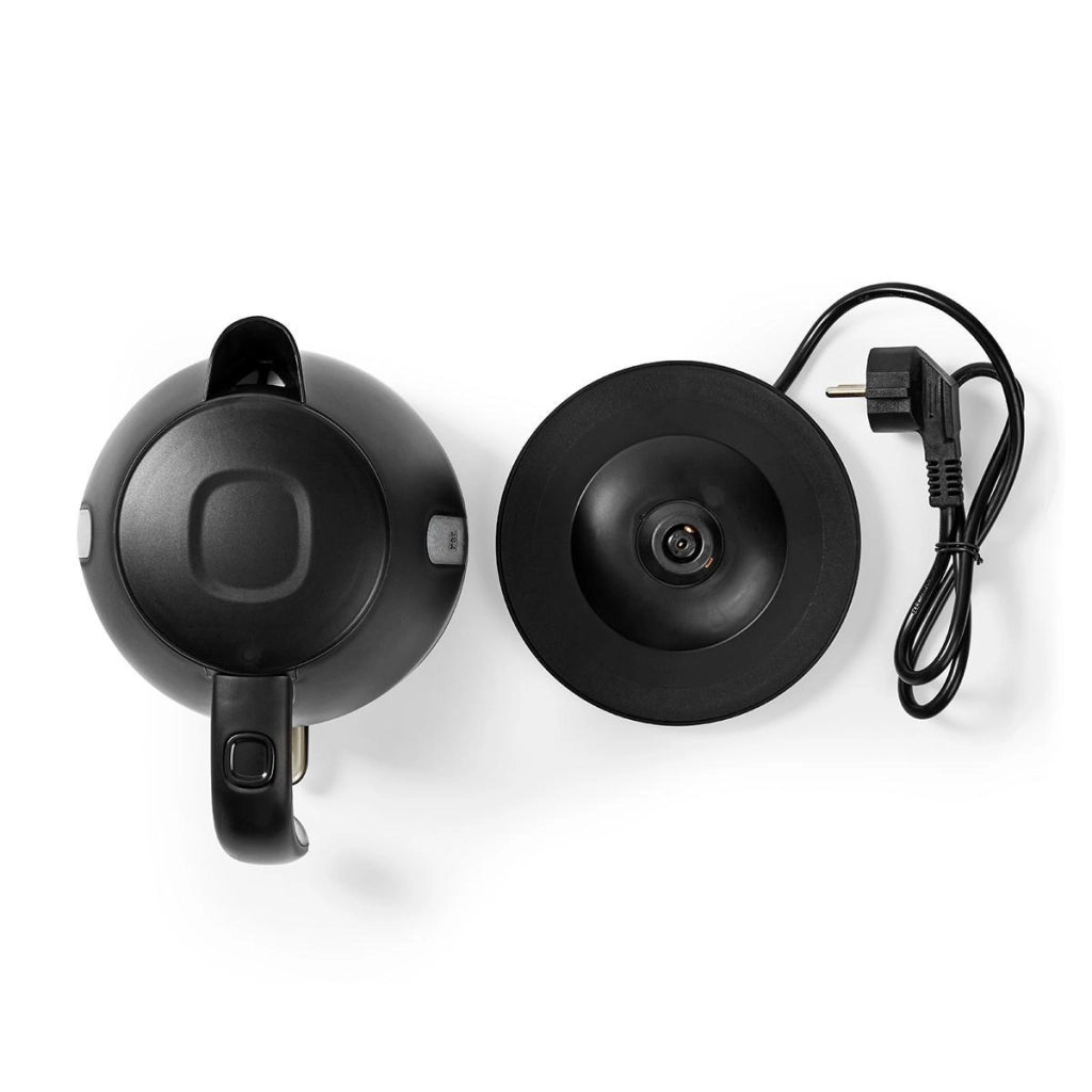 Bollitore elettrico rotante a 360 gradi da 1 litro con controller Strix Nero Nedis