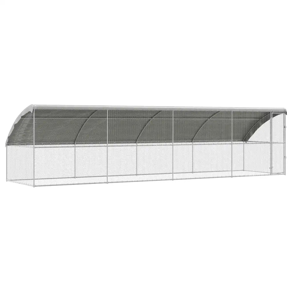 Gabbia per polli 4 pcs Argento 800 x 200 x 198,5 cm
