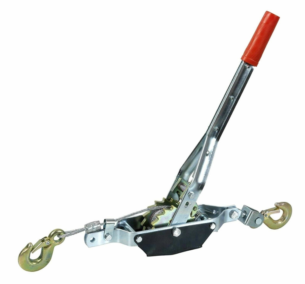Paranco Verricello Argano Manuale Gancio Traino 4 Ton 4000 KG Fune Cavo Acciaio