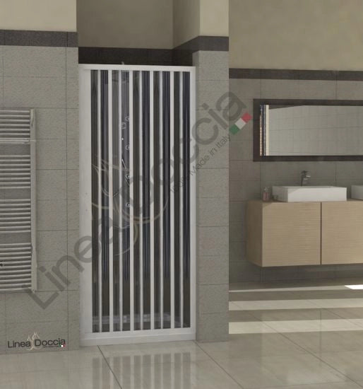 Box doccia Amalfi in PVC - 1 lato, apertura laterale a soffietto - Misura: 170 x h185