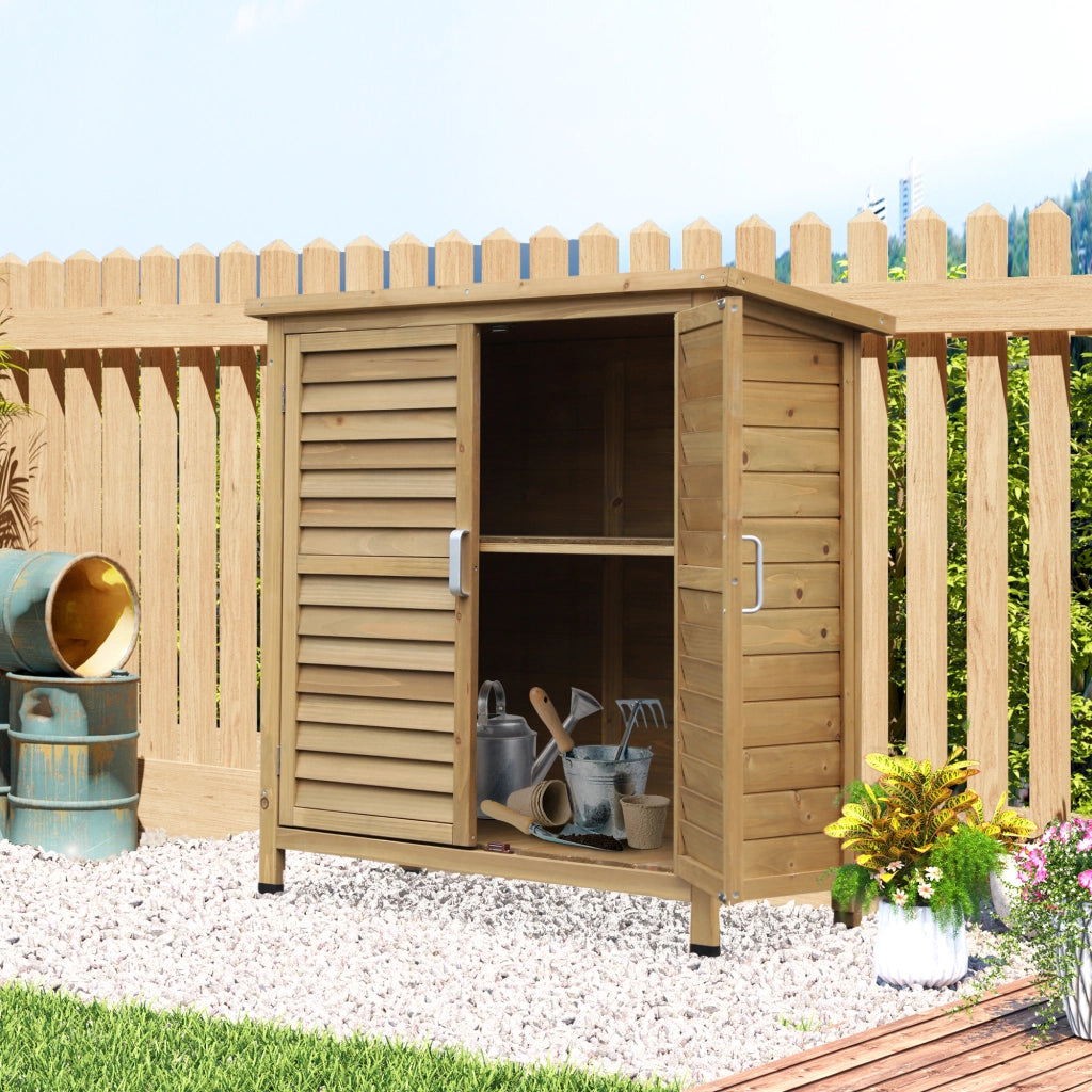 Casetta da Giardino in Legno di Abete ¨C zephmum ¨C Grigio 87x46.5x96.5 cm