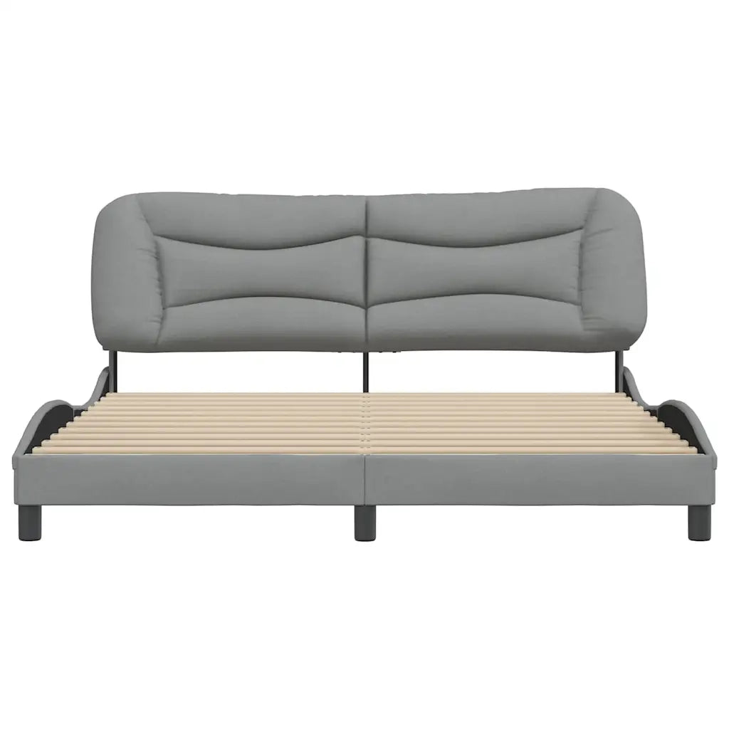 Giroletto senza Materasso Hvar Grigio Chiaro 180x200 cm Tessuto 3207786