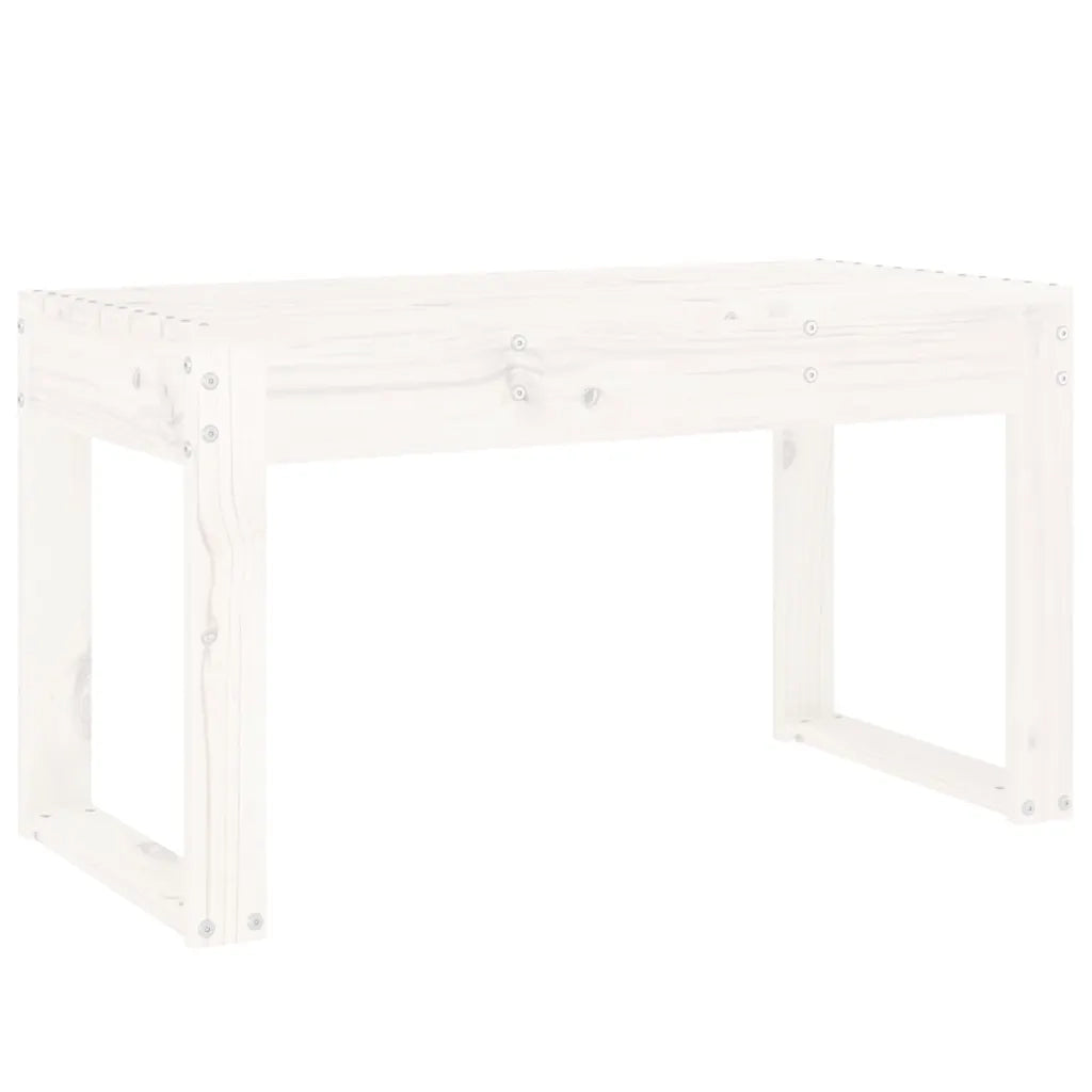 Panchina da Giardino | Panca da Giardino Bianca 80x38x45 cm Legno Massello di Pino