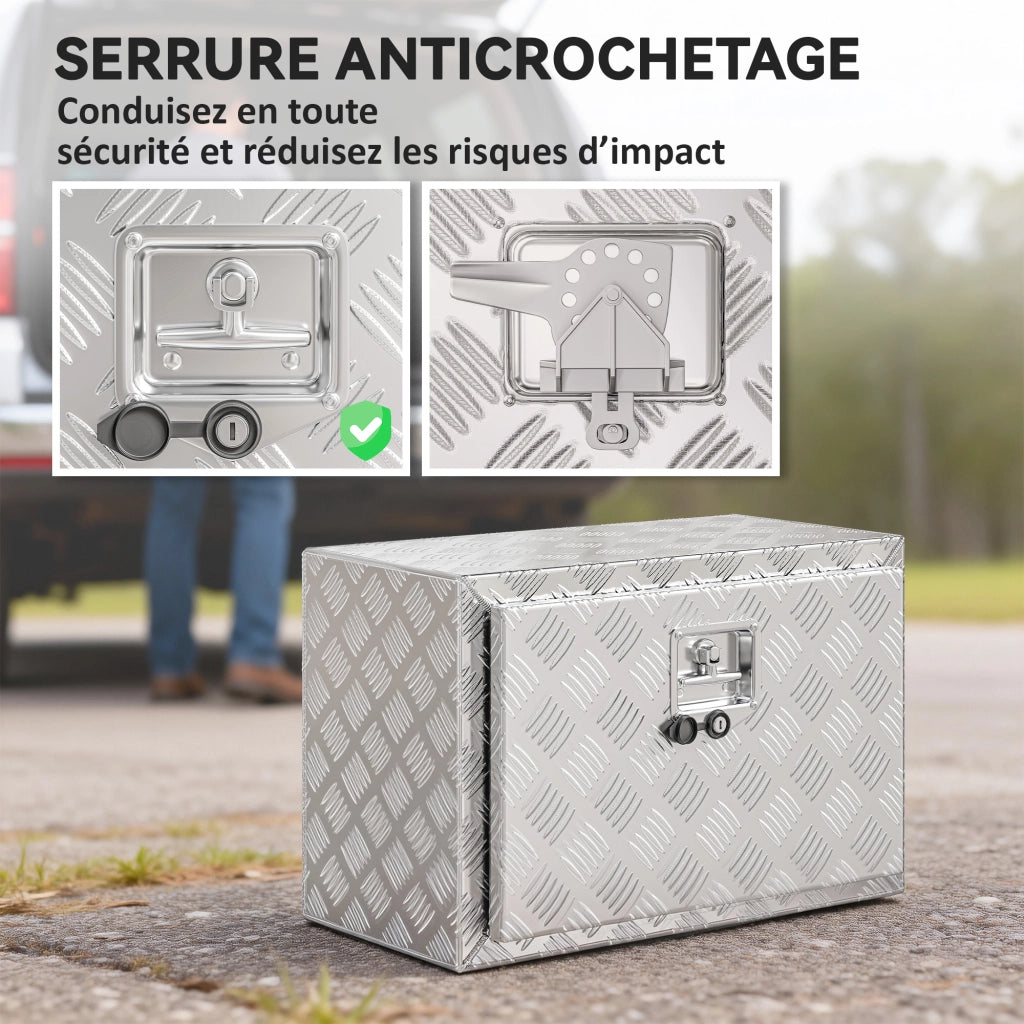 Scatola attrezzi per camion in alluminio ¨C Zephmum ¨C 60,9x35,5x40,6 cm