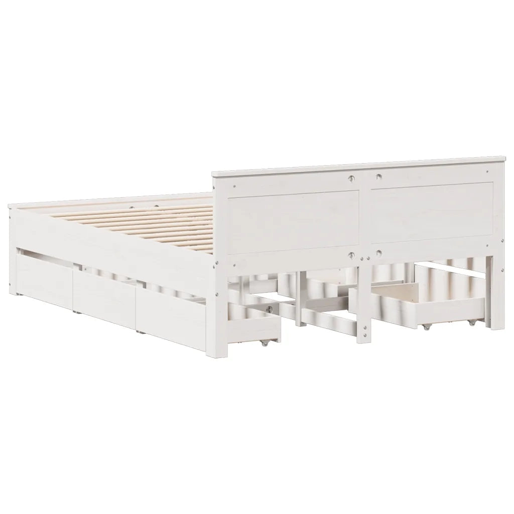 Giroletto senza Materasso con Testata Bianco 150x200 cm Pino 3308763