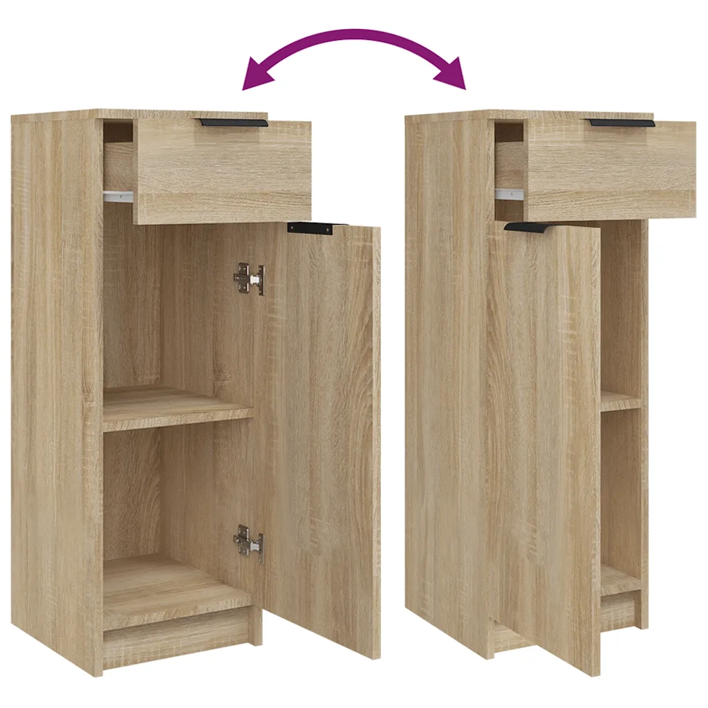 Mobiletto da bagno classico 32 x 33,5 x 90 cm in legno composito effetto rovere Sonoma 02_0047986