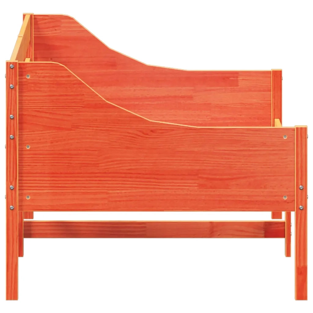 Dormeuse senza Materasso Marrone Cera 80x200 cm Legno di Pino 842829