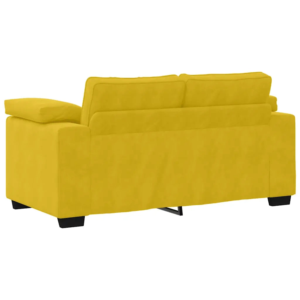 Divano Divanetto Giallo 160x77x82 cm in Velluto 4105263