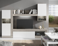 kit parete living roomy cm.257x200x42 rovere/bianco cod:ferx.677757