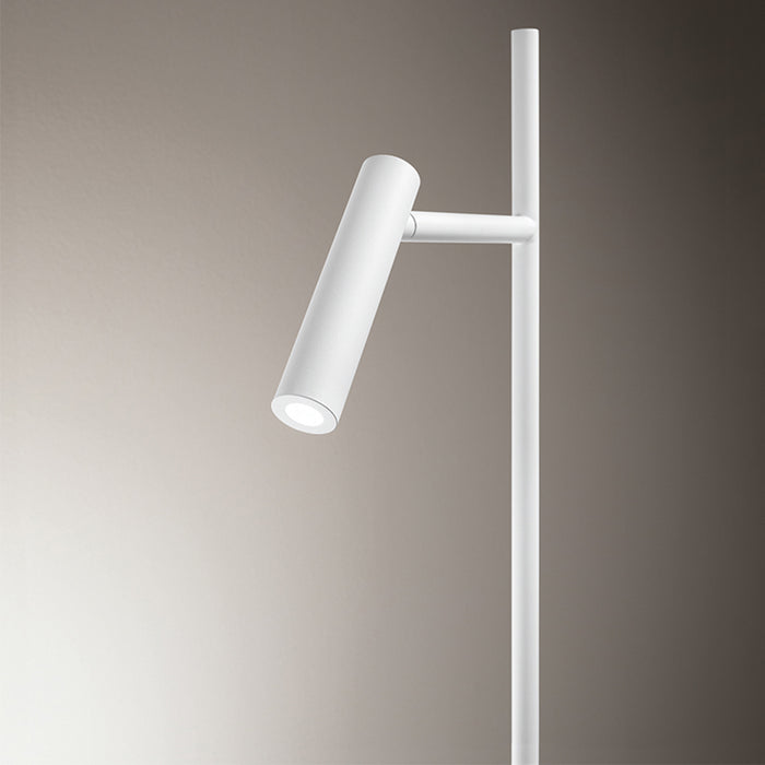 Piantana Moderna Gambo Metallo Bianco Acrilico Led 6W 3000K