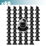 Set 60 supporti per pavimenti galleggianti, altezza regolabile 60-128mm Max 2700 kg, Pavimenti Decking