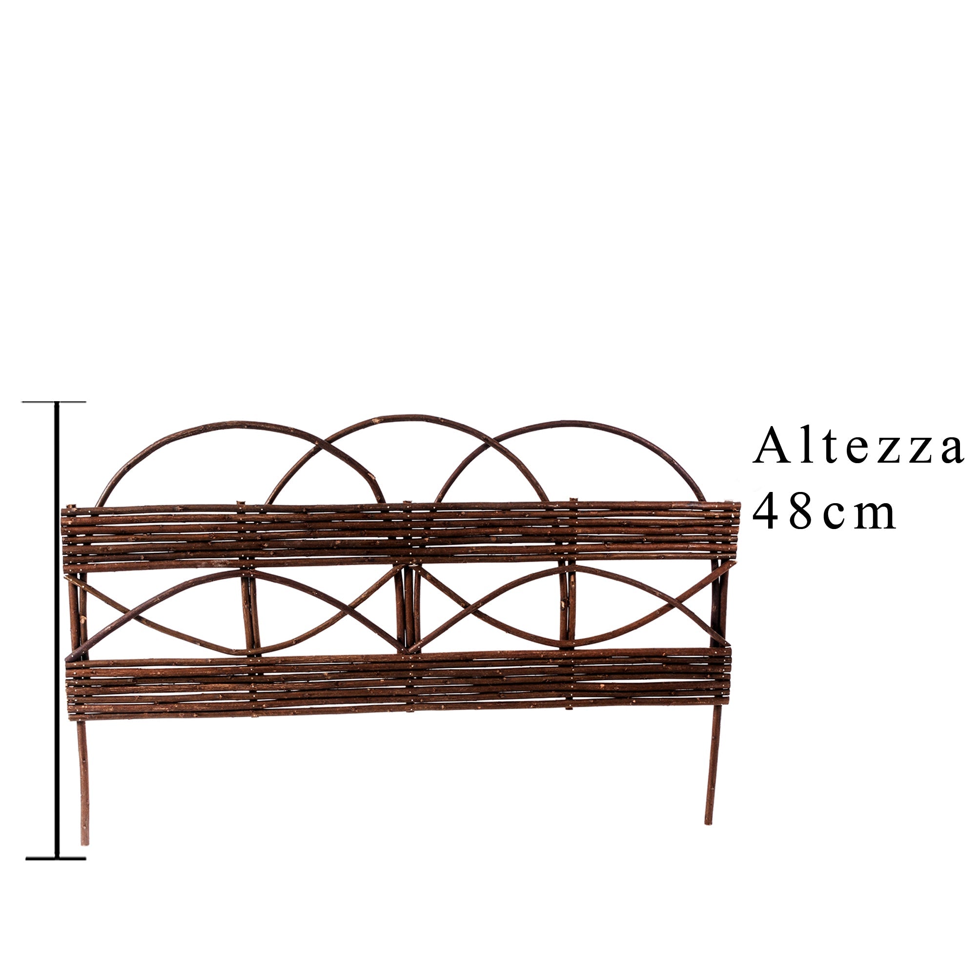 Set 2 Bordatura Aiuola in Legno Larghezza cm 80