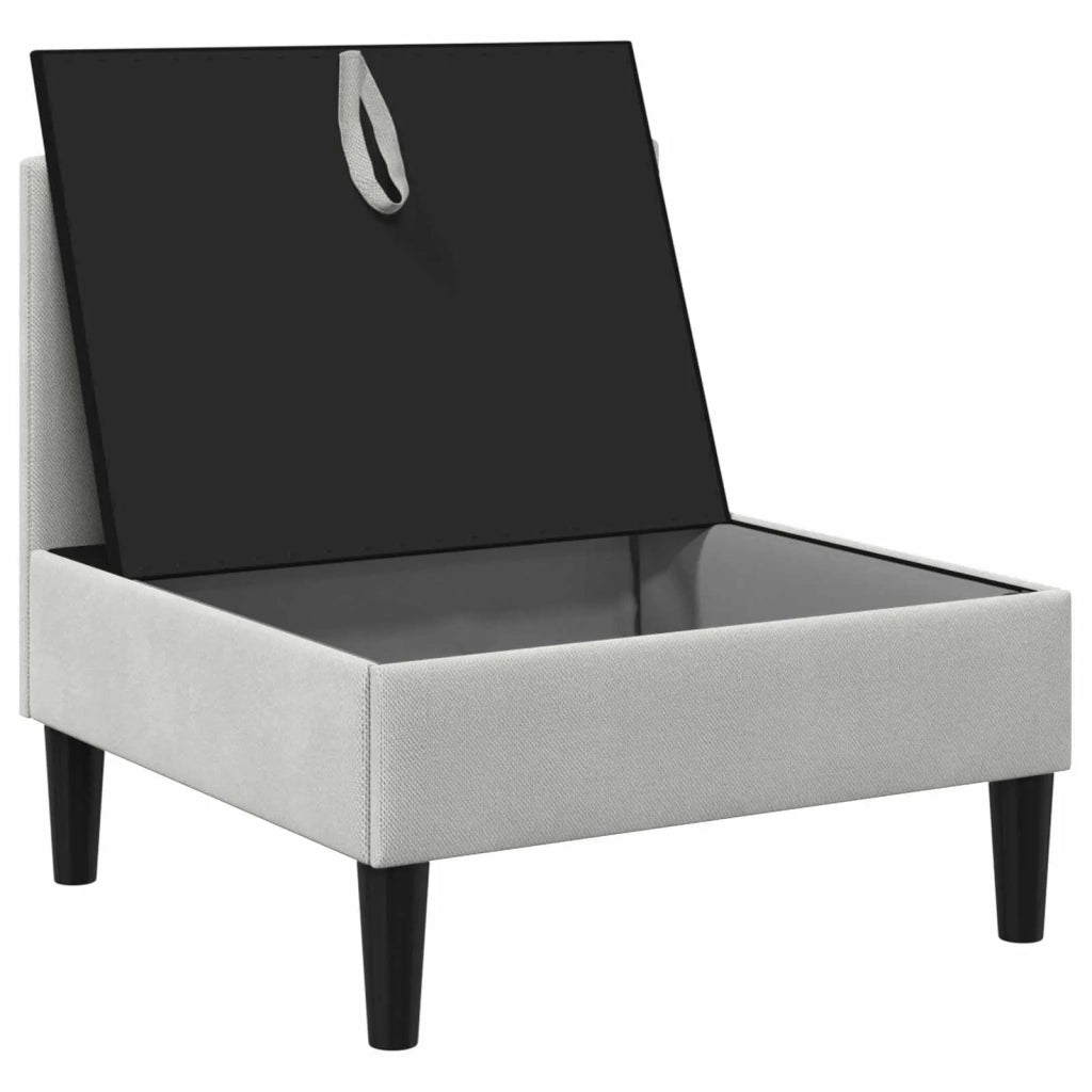 Divano Medio con Storage Grigio chiaro Velluto 42027119