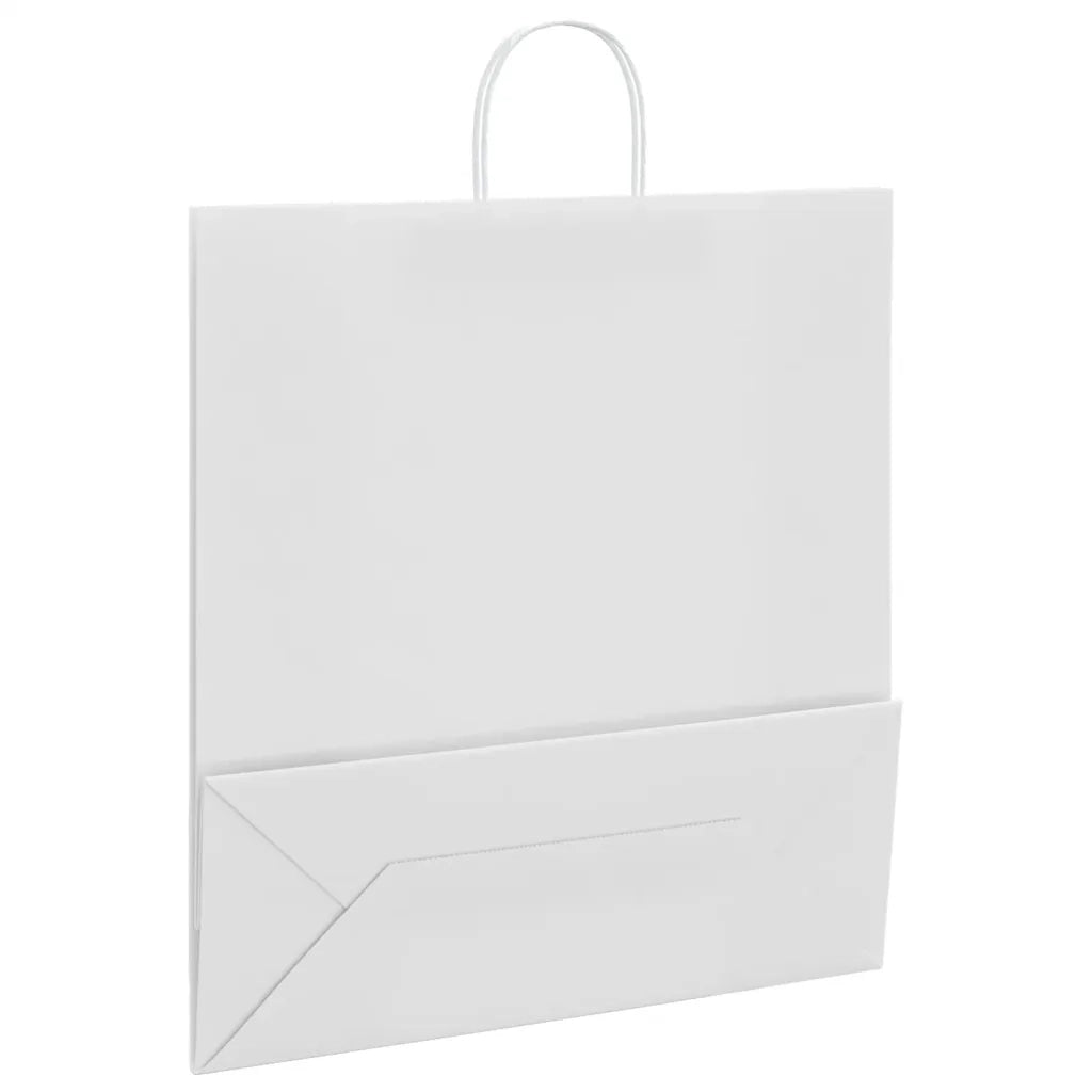 Sacchetti di Carta 250 pz con Manici Bianchi 45x17x48 cm CFW3743019