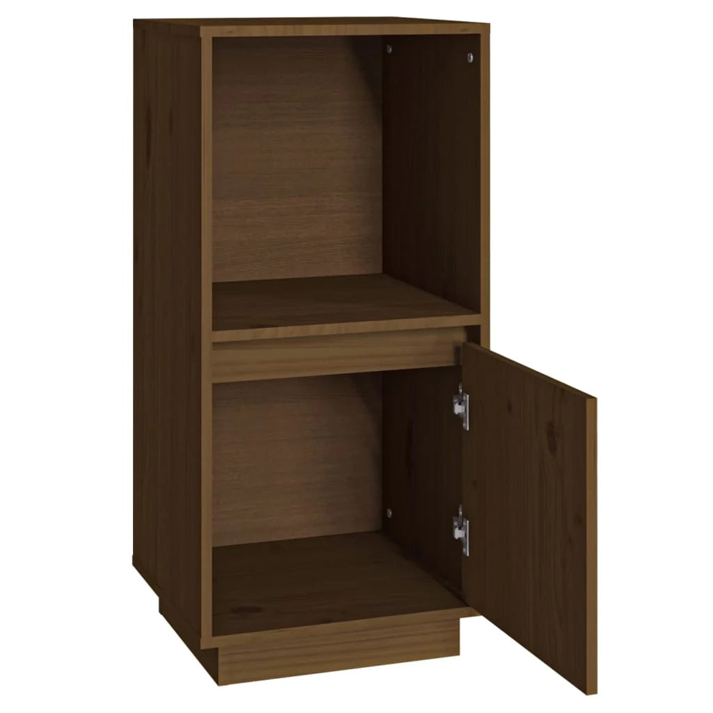 Buffet credenza cassettiera armadio mobile contenitore organizer per cucina soggiorno salotto 38 x 35 x 80 cm legno massello di pino marrone 02_0035746