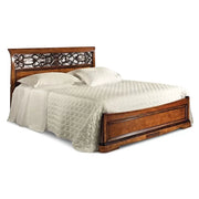 Letto matrimoniale in legno arte povera tinta noce 176x210x110 - Mobili 2G