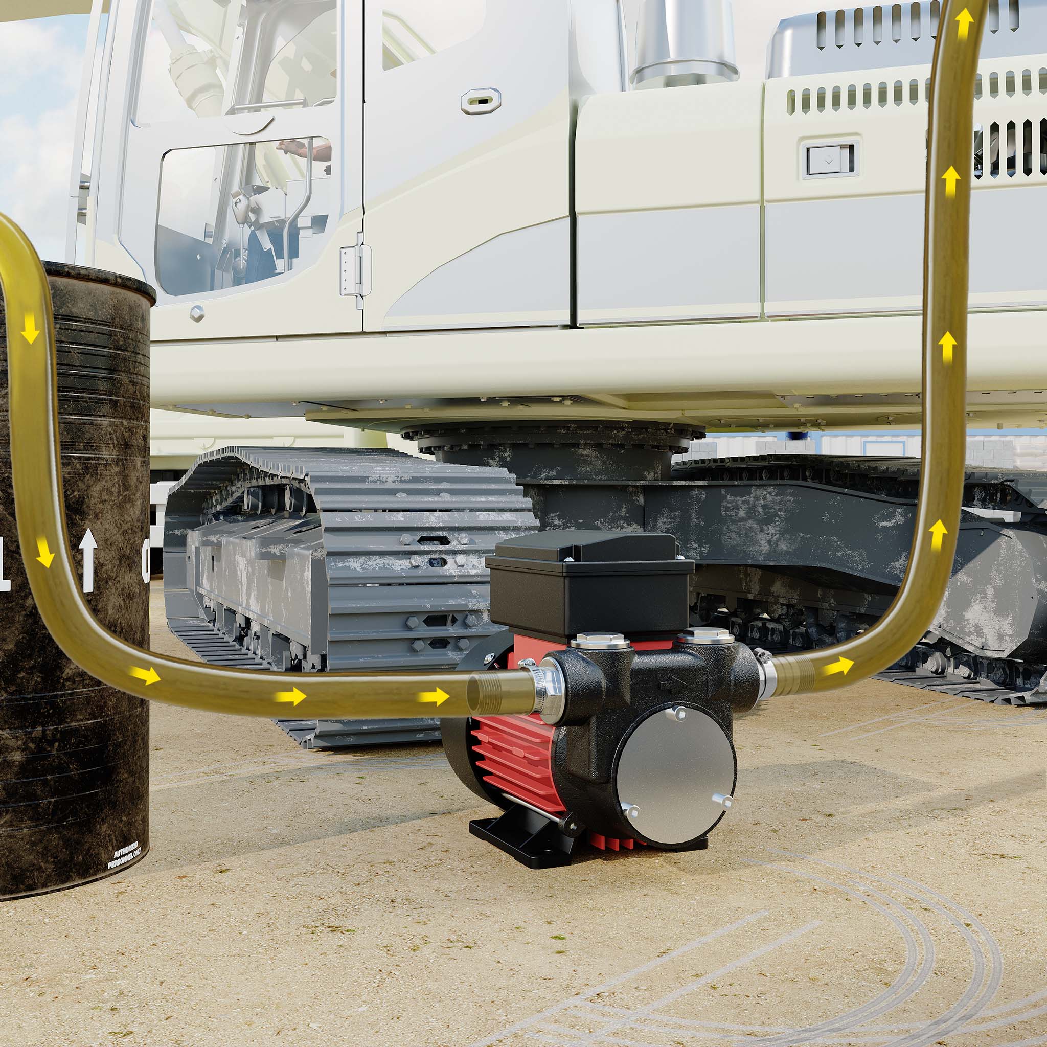 Pompa autoadescante diesel & gasolio 230V 60l/min per trasferimento liquido