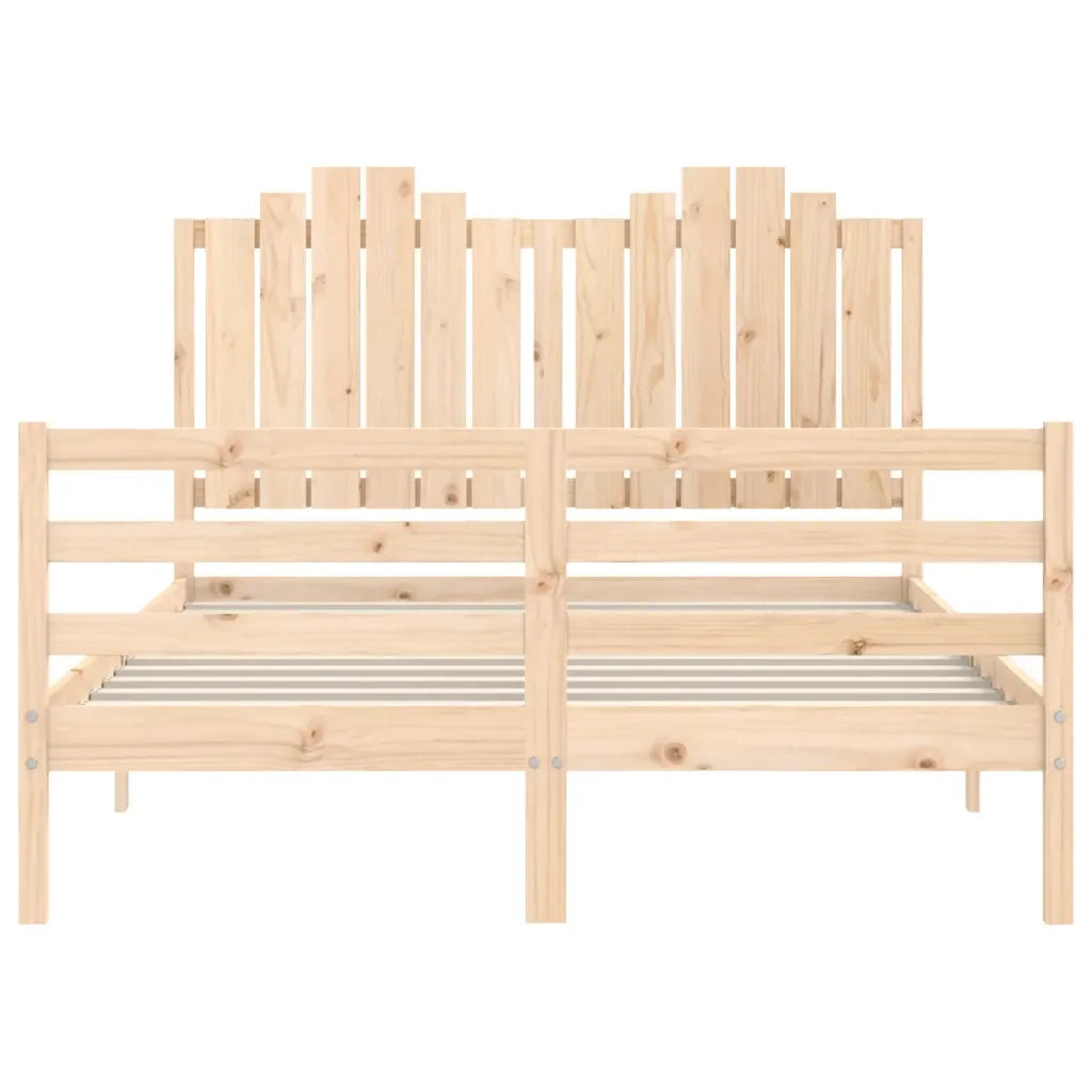 Giroletto con Testiera-Struttura Letto con testiera Double in Legno Massello 858433