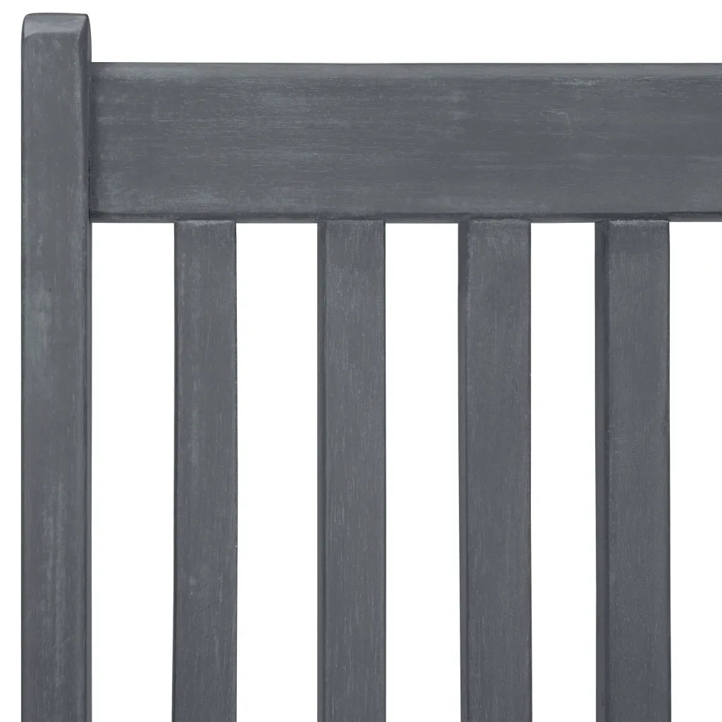Set da Pranzo da Giardino 7 pz Legno Massello di Acacia Grigio cod mxl 43225
