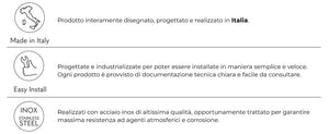 Doccia da Giardino con Rubinetto Chiusura Manuale Doccia e Lavapiedi Minijet-R Inox Anodizzato