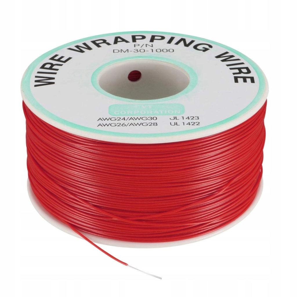 Cavo Kynar AWG 0.24mm Rosso 200m – Alta Qualità e Durata | Ø 0,25 mm, Isolamento Ø 0,60 mm