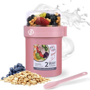 Set di Overnight Oats in Bicchieri Mason - Muesli - Bicchieri per Overnight Oats - Set di Bicchieri per Overnight Oats con Muesli di Avena