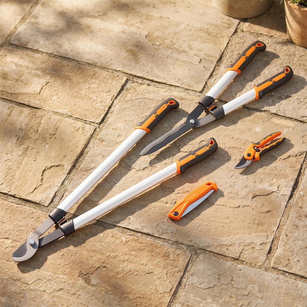 Set Giardinaggio 4 Pezzi ¨C zephmum ¨C Cesoie Troncarami Forbici Seghetto Pieghevole