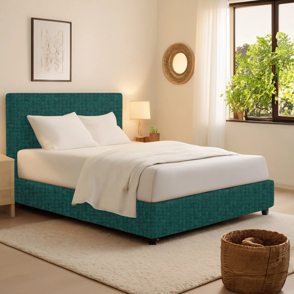 Rugby, Letto Singolo Sfoderabile Made in Italy, Verde Petrolio