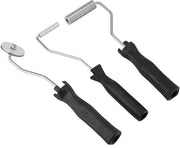 Set di Roller in Fibra di Vetro - Roller in Alluminio - Roller di Laminazione in Fibra di Vetro - Manubrio in ABS - Per Lavori con Resine GRP FRP - Strumento a Spazzola con Bolle - 3 pezzi / set.