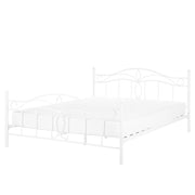 Letto Bianco 160 x 200 cm Metallo Vintage letto grande camera da letto
