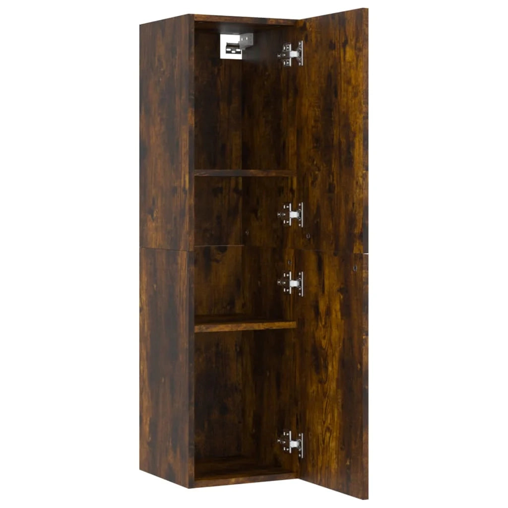 Mobile TV multimediale scaffale TV credenza TV sala da pranzo soggiorno camera da letto a parete rovere affumicato 30,5 x 30 x 110 cm marrone 02_0028124