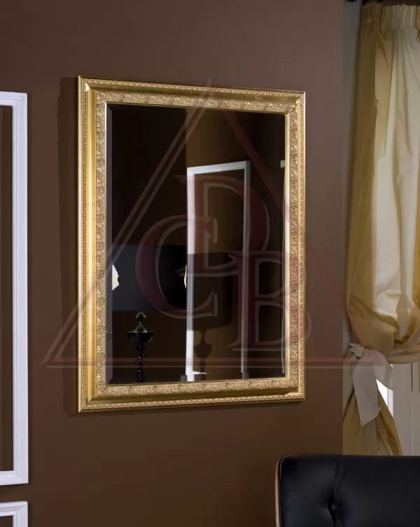Specchiera in foglia oro rettangolare misure: 74 x 94 x 4
