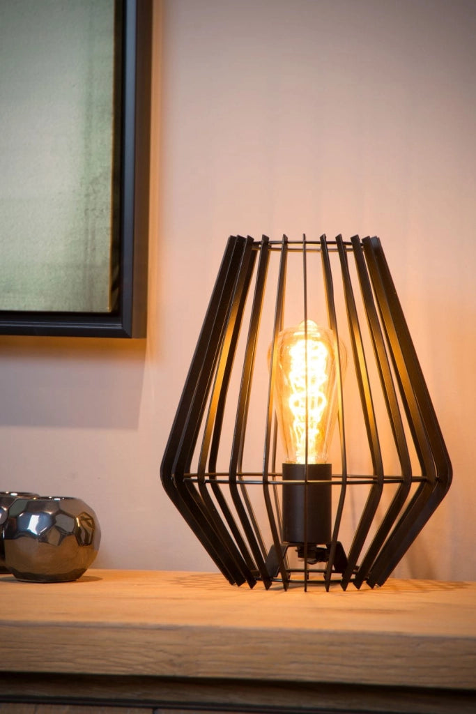 Lucide REDA lampada da tavolo E27 40W nera 78598/01/30